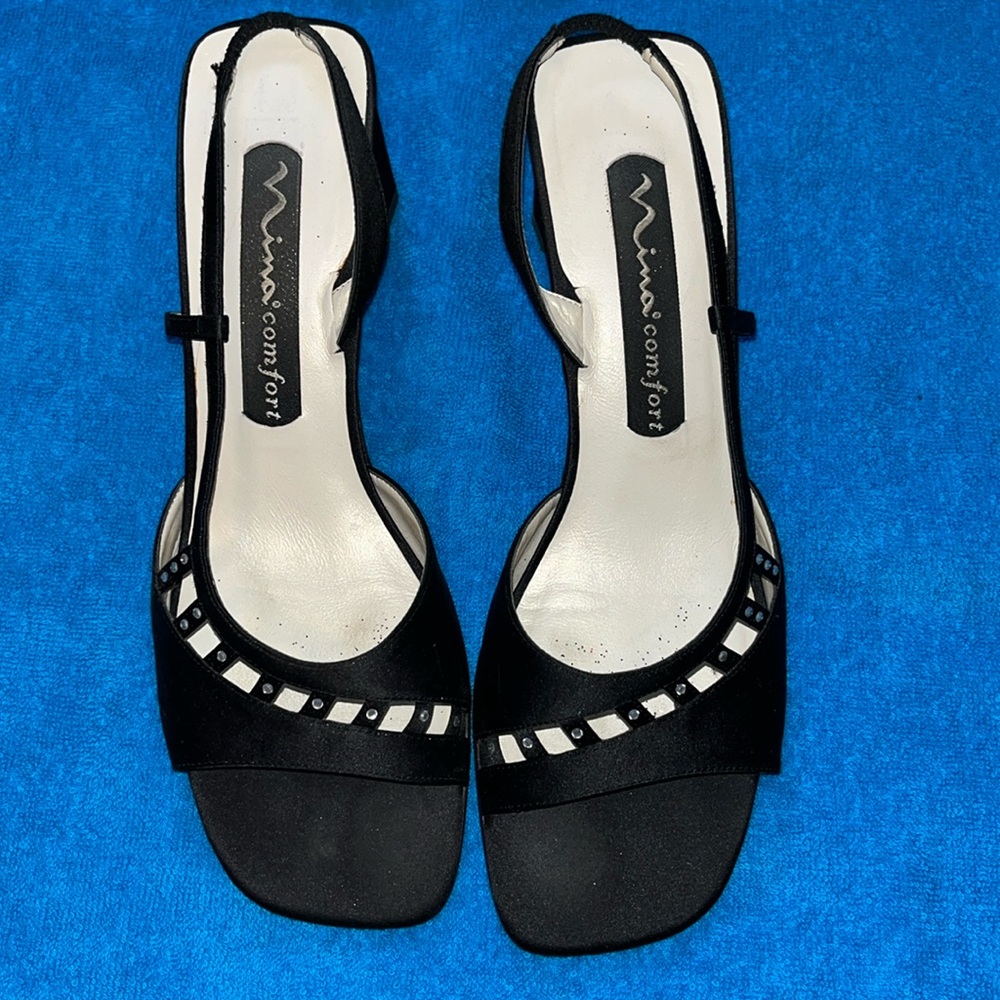 Black Slingback heels